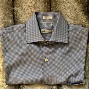 Peter Millar Blue Short Sleeves Button Down